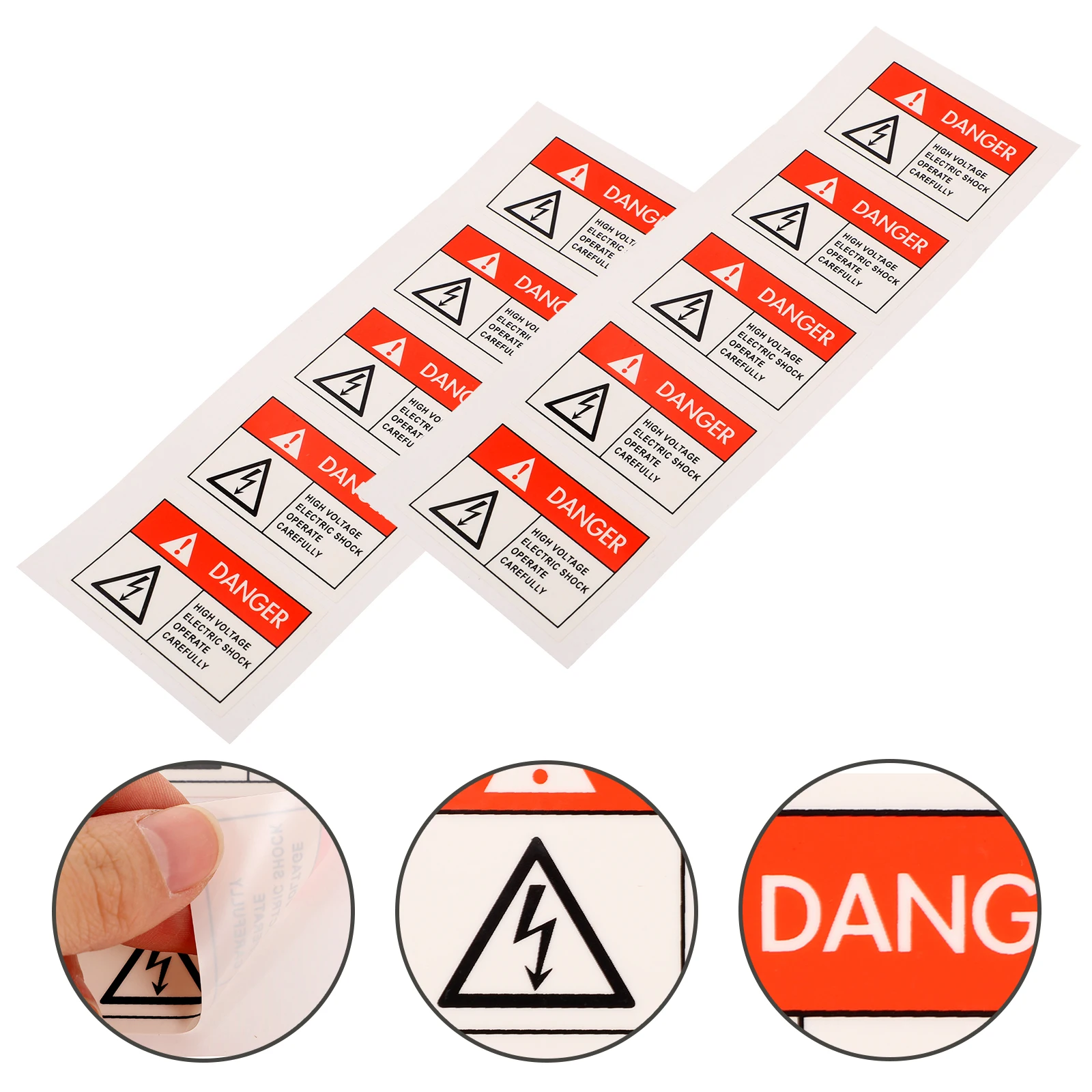 

10pcs Premium Anti-Electric Label Safety Sign Sticker Red Fragile Sticking Roll Warning Adhesive For Carton