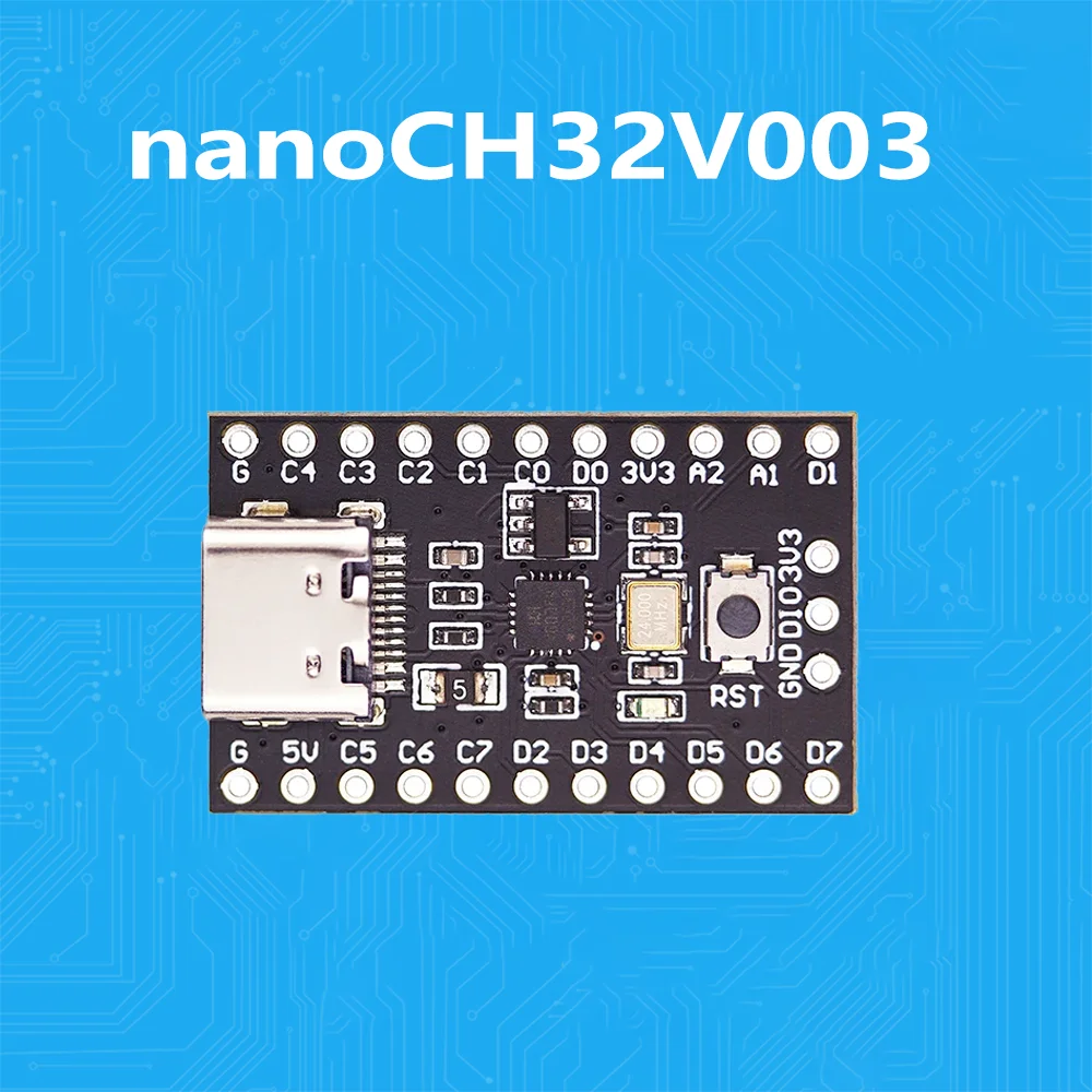 

nanoCH32V003 CH32V002/CH32V004 Макетная плата WCH RISC-V TYPE-C USB-интерфейс 1-проводной интерфейс последовательной отладки с открытым исходным кодомНовый