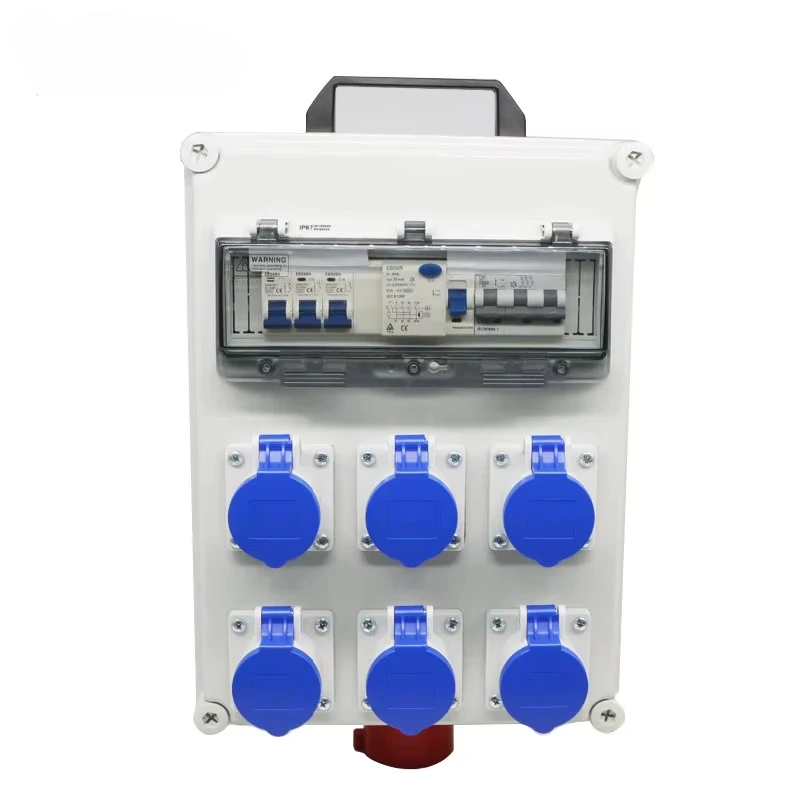 IP55 Portable Industrial Electrical Plug and Socket Distribution Board