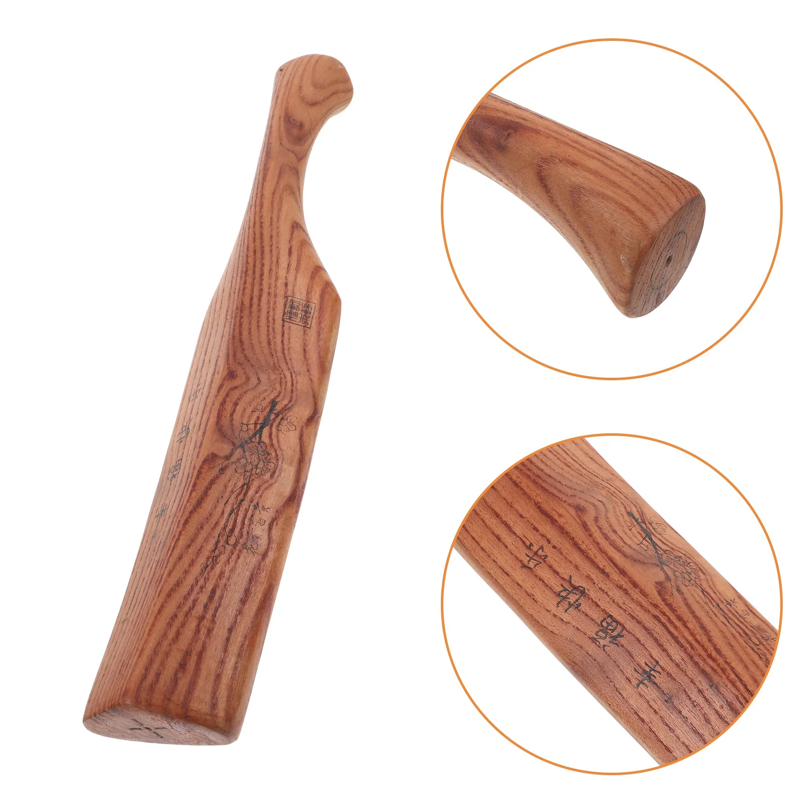 

1pc Wooden Hammer Paddle Solid Wood Handwashing Clothes Tool Ergonomic Design Multi Functional For Home Laundry Washing Carpet