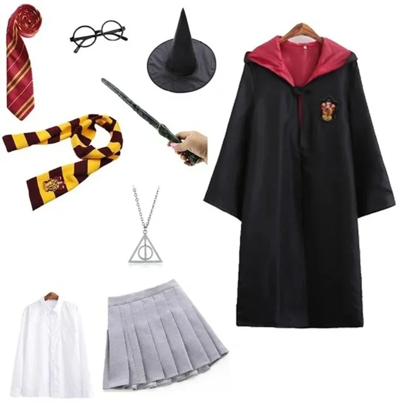 Costume cosplay Haloween Magic Robe Mantello con cravatta Costume per bambini per adulti Regalo Potter Cosplay