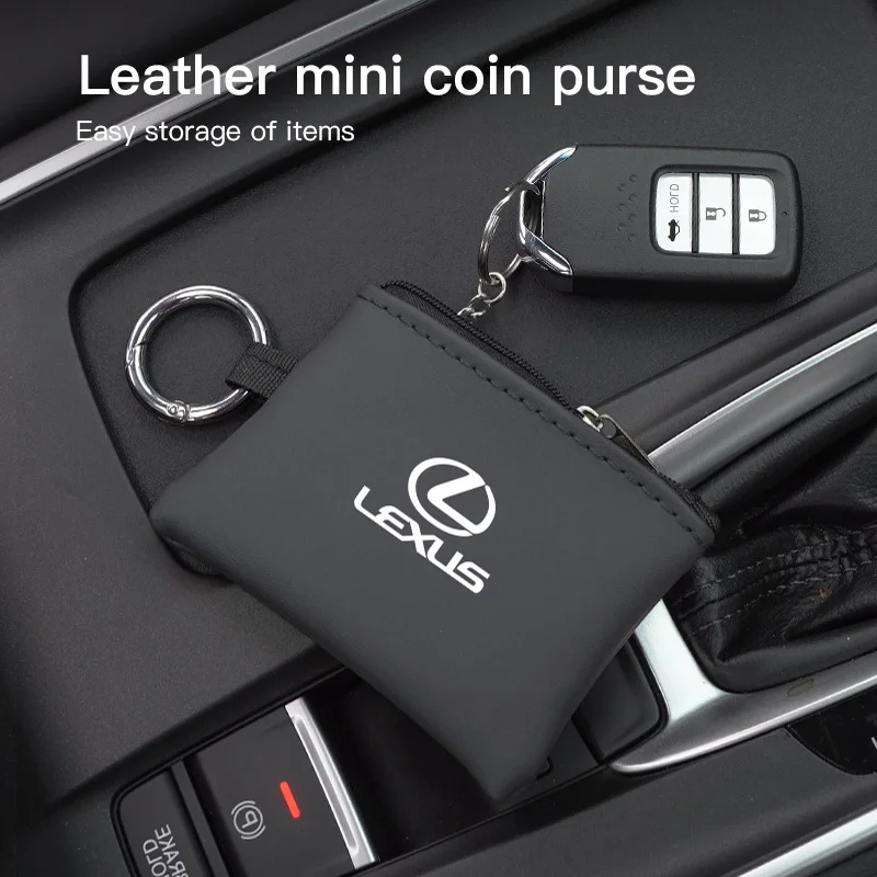 Car Key Bag Leather Mini Coin Purse Card Bag For Lexus RX330 IS250 Ct200h ES300h RX350 IS300h NX300h GS300 ES350 Organizer Caddy