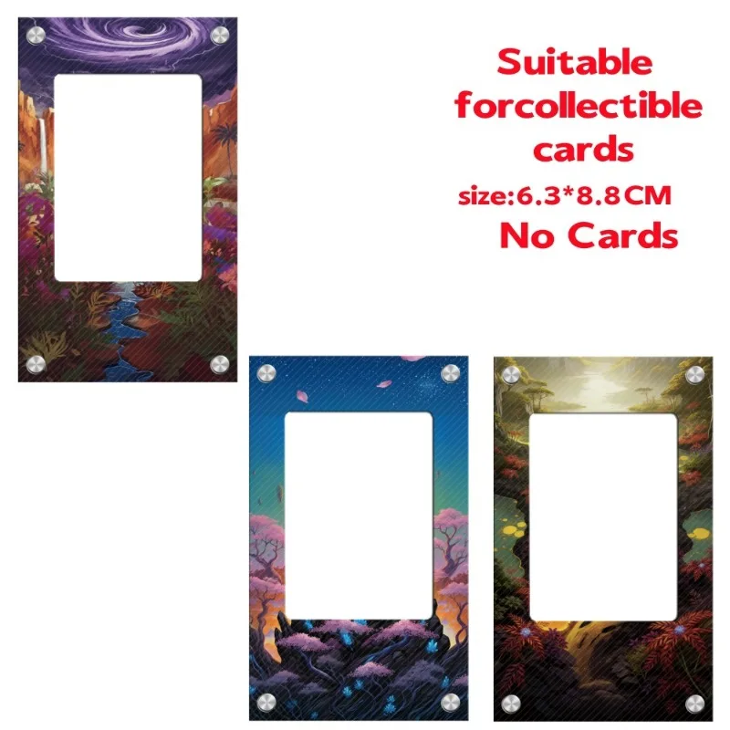 Decorative Printed Background Acrylic Card Brick 63x88mm Trading Card Showcase for TCG PTCG No Card Included