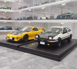 IG 1:18 Initial D AE86 RX7 FD3S Illuminated Version JDM Simulation Limited Edition Resin Metal Static Car Model Gift