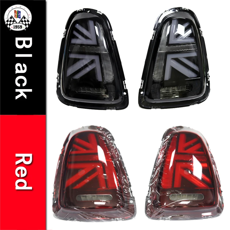 Brand New ABS Material Black Union Jack Style LED Tail Light Replacement part for mini cooper R56 R57 R58 R59  (2 Pcs/Set)