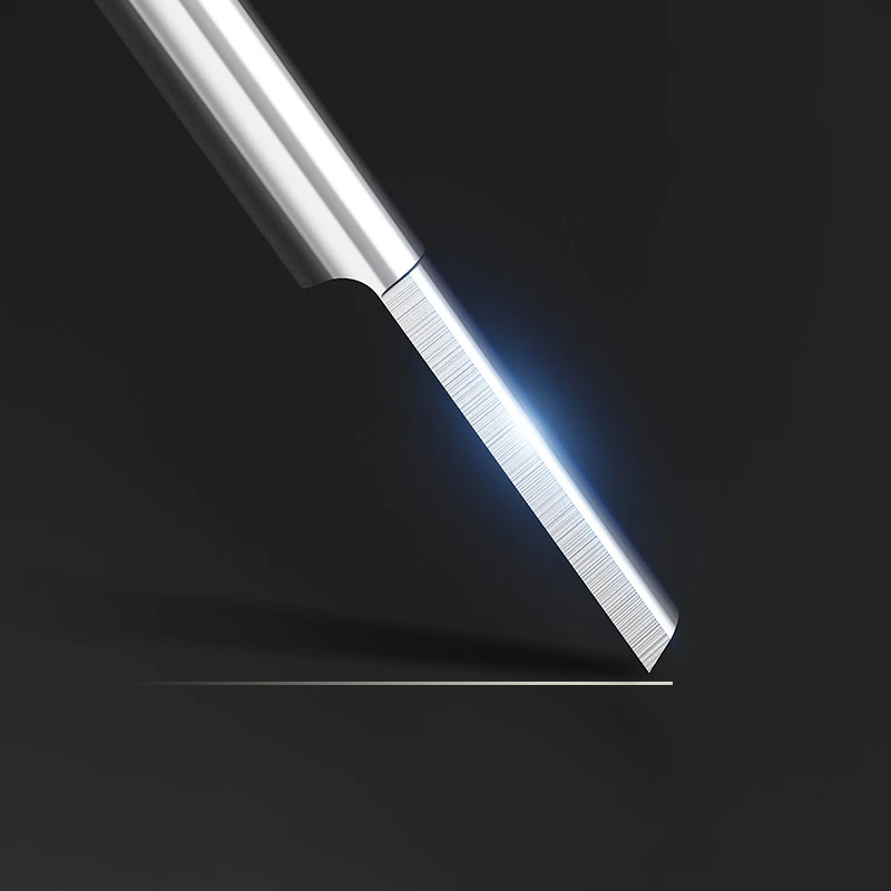 0.8-6mm Vhm Enkele Fluit Rechte Router Bit End Mill CNC Frees Graveren Tool Voor MDF Plastic HRC63