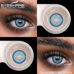 EYESHARE 1Pair/2pcs Color Contact Lenses for Eyes Blue Lenses Natural Gray Pupils for Eyes Black Lenses Brown Contacts Yearly