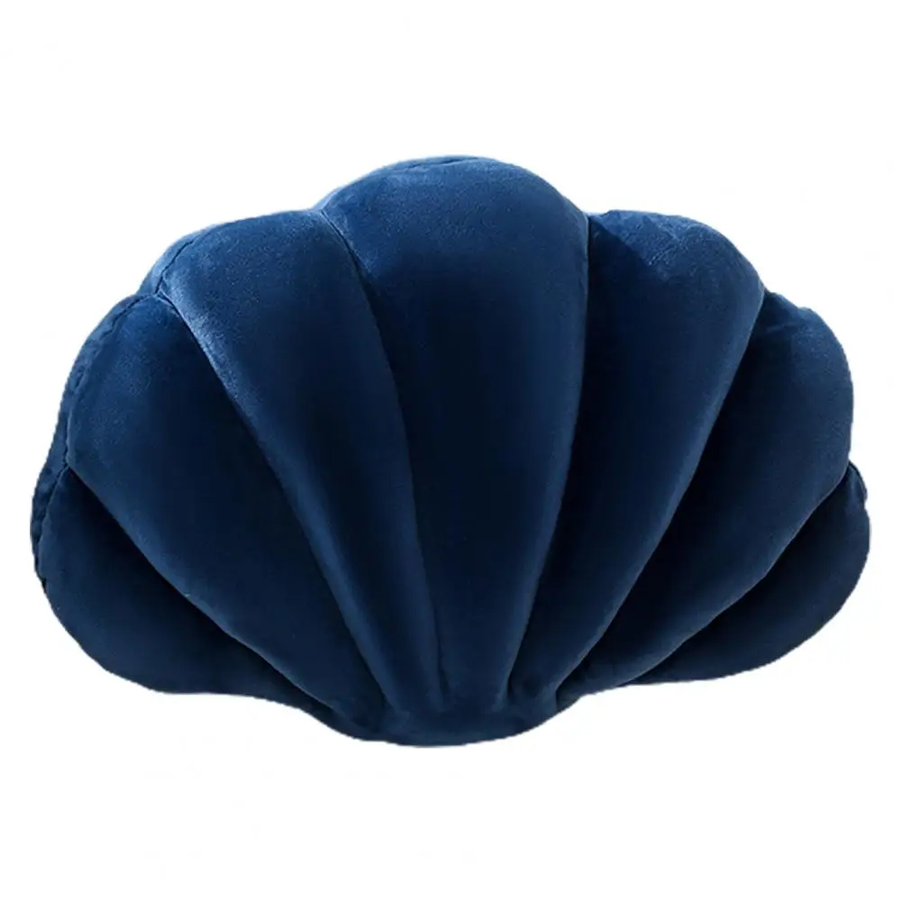 Soft Textured Pillow Vibrant Seashell Stuffed Pillow Cushion for Home Decoration Soft Wear Resistant Shell-shaped Bed Sofa