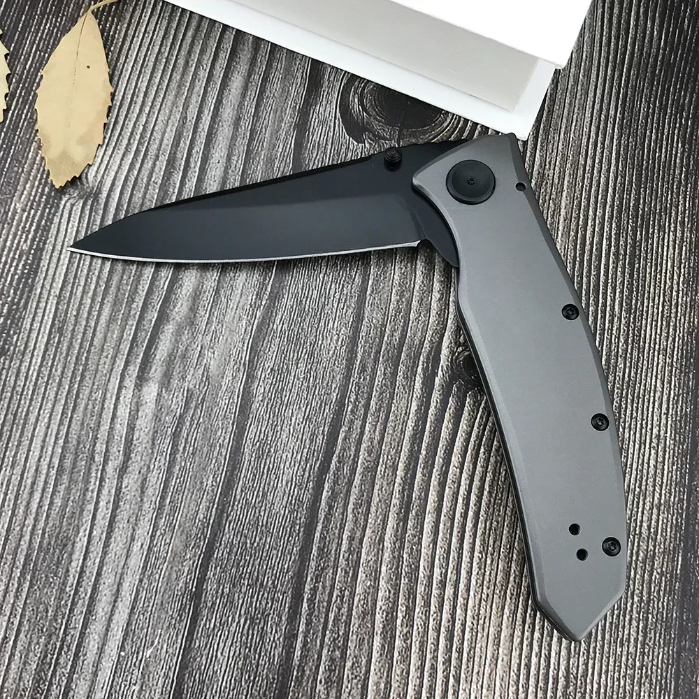 Outdoor Grid Flipper Pocket Folding Knife 8Cr13Mov Black Blade with Tip-up Pocket Clip Hunting Defense Camping Knives EDC Tool