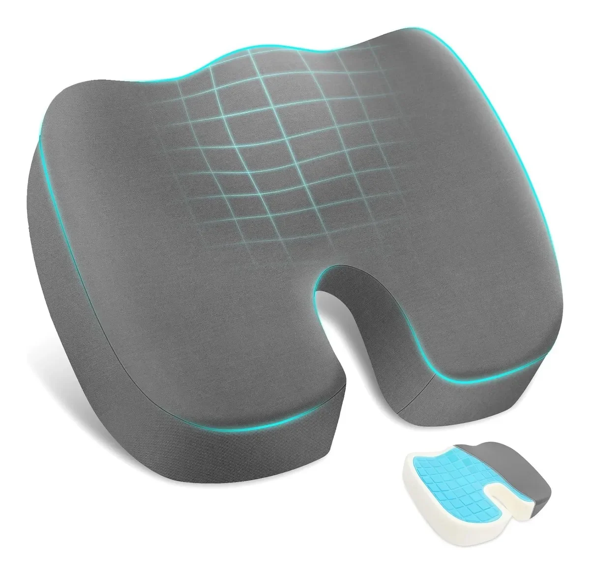 

Coccyx Cushion Ergonomic Seat Pad with Removable Cover