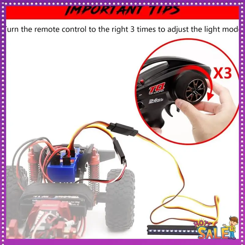 AA87 Metal 16 LED 8 modos barra de luz de techo lámpara de techo repuestos accesorios para TRX4M TRX4-M 1/18 coche trepador de control remoto Upgr