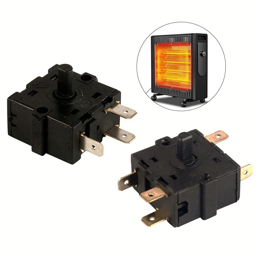Electric Room Heater Gear Knob Switch 3 Pin 5Pin Rotary Switch Selector AC250V 16A Radiator Heating Systems