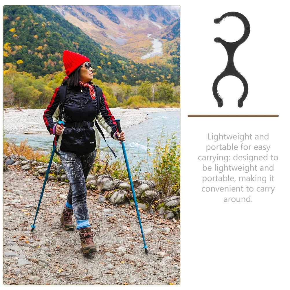 

20 Pcs Trekking Pole Clip Lightweight Durable Plastic Connecting Buckle Portable Walking Cane Accessories Stick Storage