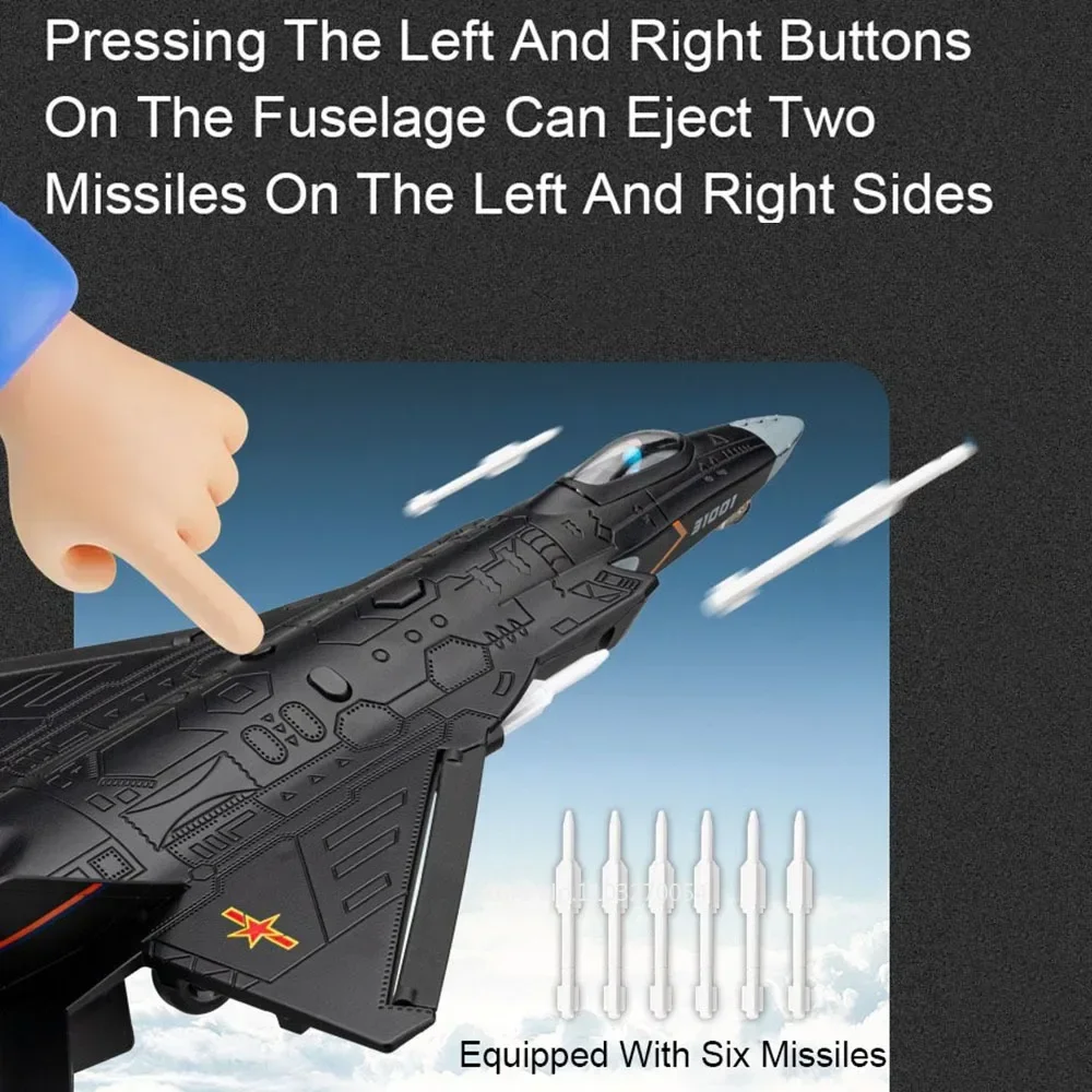 ของเล่นเครื่องบินรบ J-31 สเตลธ รุ่น 1:68 ทำจากโลหะผสม พร้อมเสียงและไฟ มีระบบดึงกลับ ของเล่นจำลองเครื่องบินทหาร เหมาะสำหรับเป็นของขวัญสำหรับเด็ก