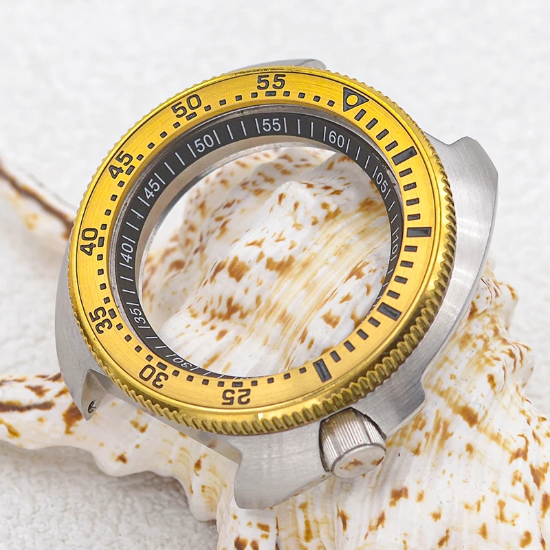 Seiko impermeável relógio de mergulho Case para homens, Turtle Abalone Fits, movimento automático, Mod, SKX, 6105, 6309, 20ATM, NH35, NH36