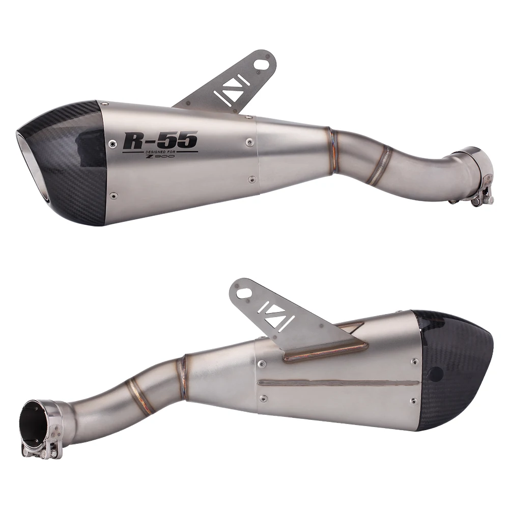 

Intelligent Library Intelligent Library Slip On For Kawasaki Z900 Motorcycle Exhaust Muffler Pipe Modified With Middle Connectio