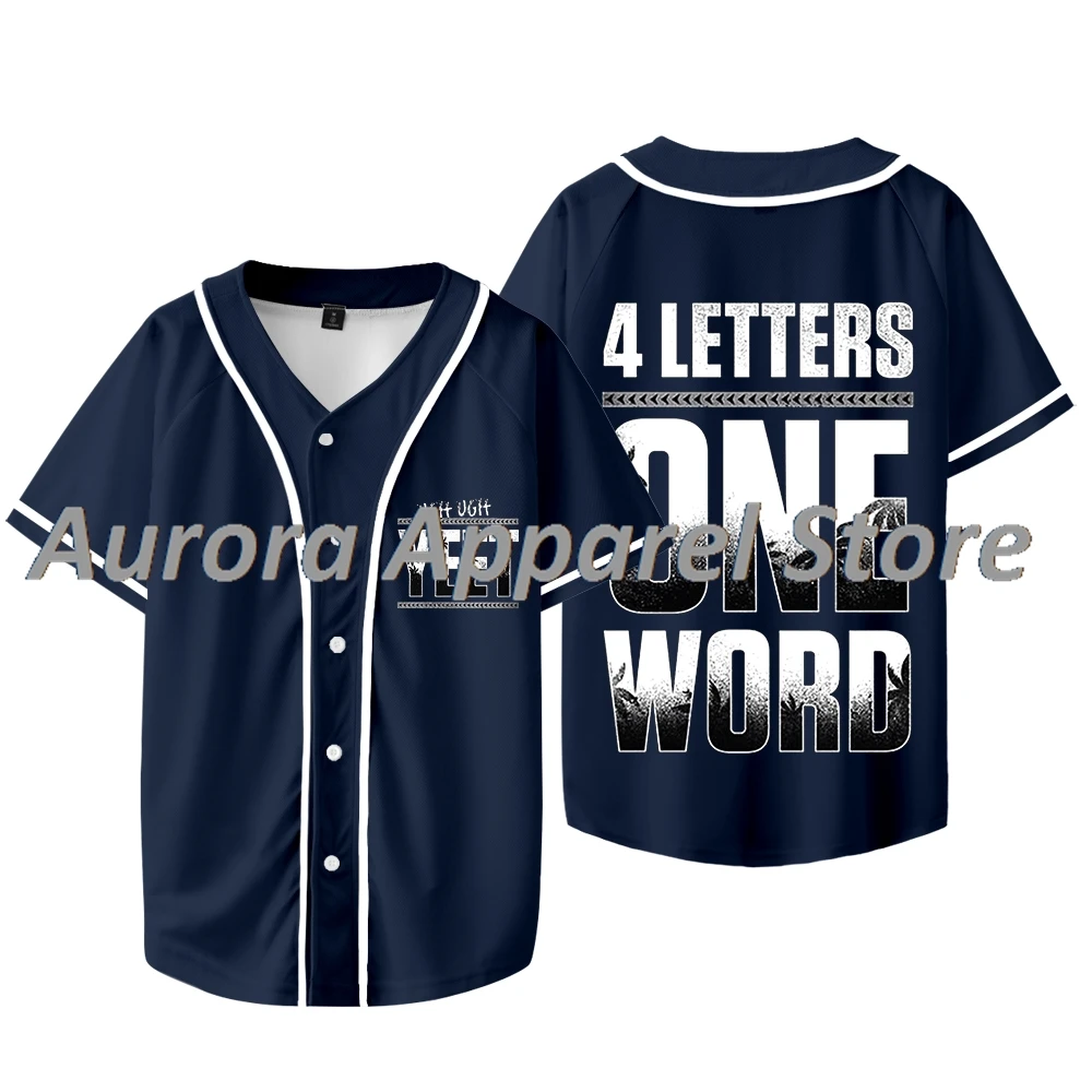 Jey Uso cuatro letras una palabra chaqueta de béisbol camiseta Cosplay mujeres hombres cuello pico camisetas de manga corta