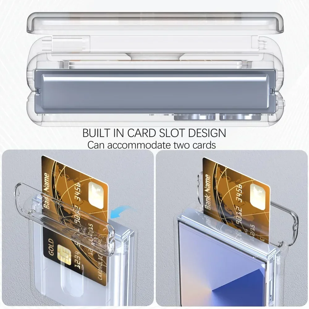 Kartenhalter-Handyhülle mit Hautgefühl und Hartschale für Samsung Galaxy Z Flip8 7 6 5 Flip 5G mit Scharnierschutz und Ständerfunktion – Detail 15