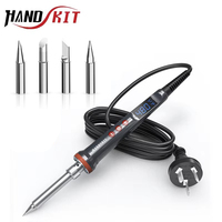 100W Electric Soldering Iron Digital Temperatura Adjustment Auto Sleep Internal Ceramic Heating Electronic Welding Tools