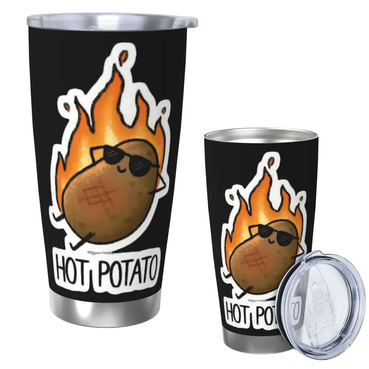 

Fisher Potato Stainless Steel Tumbler Vacuum Insulated Mug Thermal Cold Cups Straws With Lid 20oz