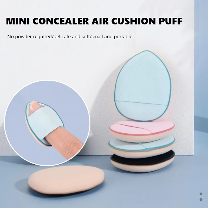 5/10Pcs Mini Finger Puff Foundation Powder Detail Makeup Sponge Face Concealer Cream Blend Cosmetic Accessories Makeup Tools