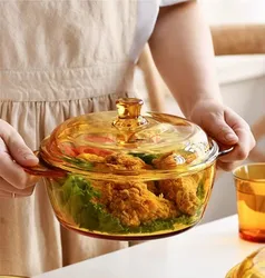 Soup bowl, heat-resistant glass bowl, microwave oven heating specialized vessel, instant noodle bowl with lid