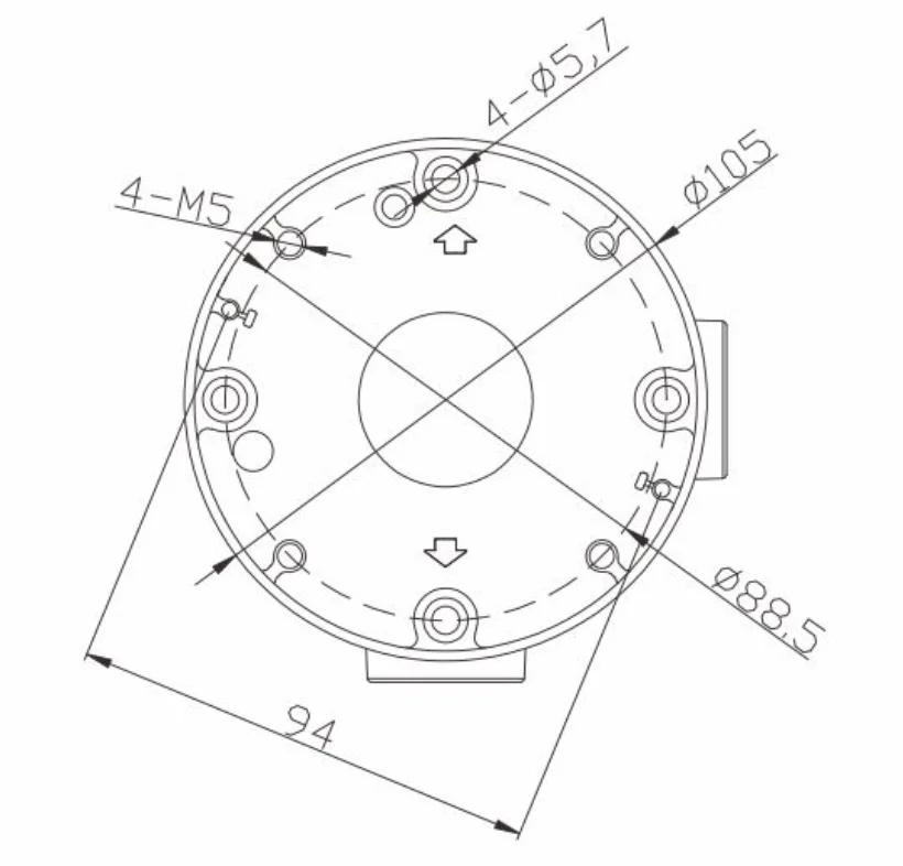 Hikvision DS-1260ZJ Junction Box IP Camera CCTV Accessories For Bullet Camera Aluminum Alloy For DS-2CD2683G2 DS-2CD2T87G2 Etc.