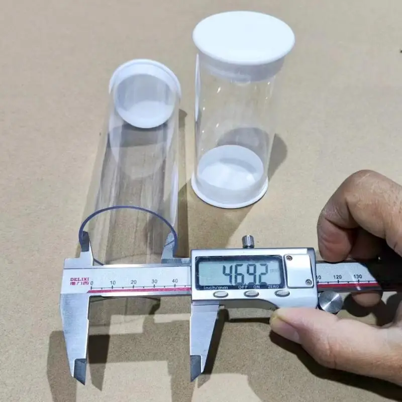 Naxilai 1 個 39.37 インチロング PC 透明包装チューブ蓋付き 50 ミリメートル外径。硬質ラウンド収納パイププラスチックチューブ