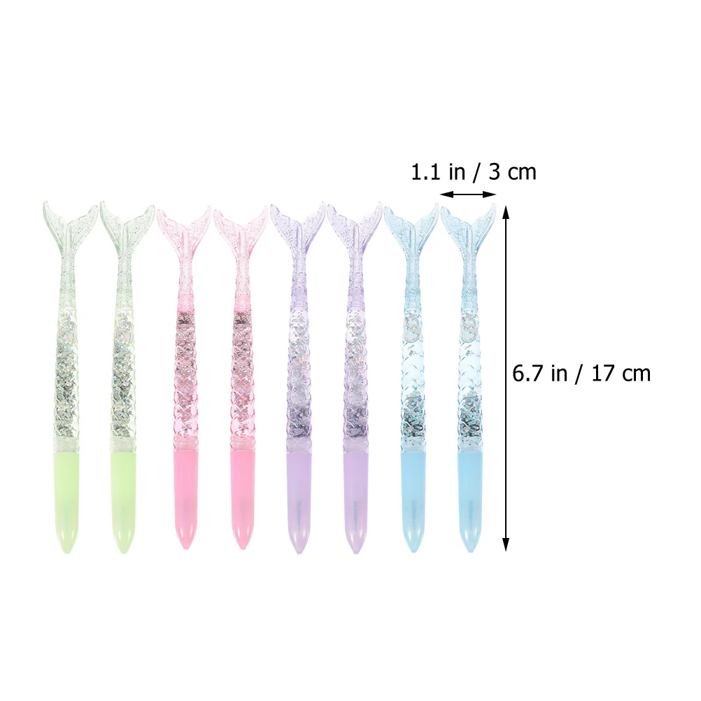 

8Pcs Mermaid Shape Gel Pen Pen Cute Cartoon Ink Pen School Supplies Kids Decorative Writing Tools