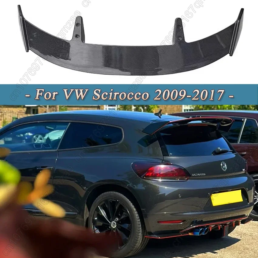 Body Kit Tail Wing Spoiler For Volkswagen VW Scirocco 2009-2017 Gloss Black Rear Windshield Top Wing Trunk ABS Car Accessories