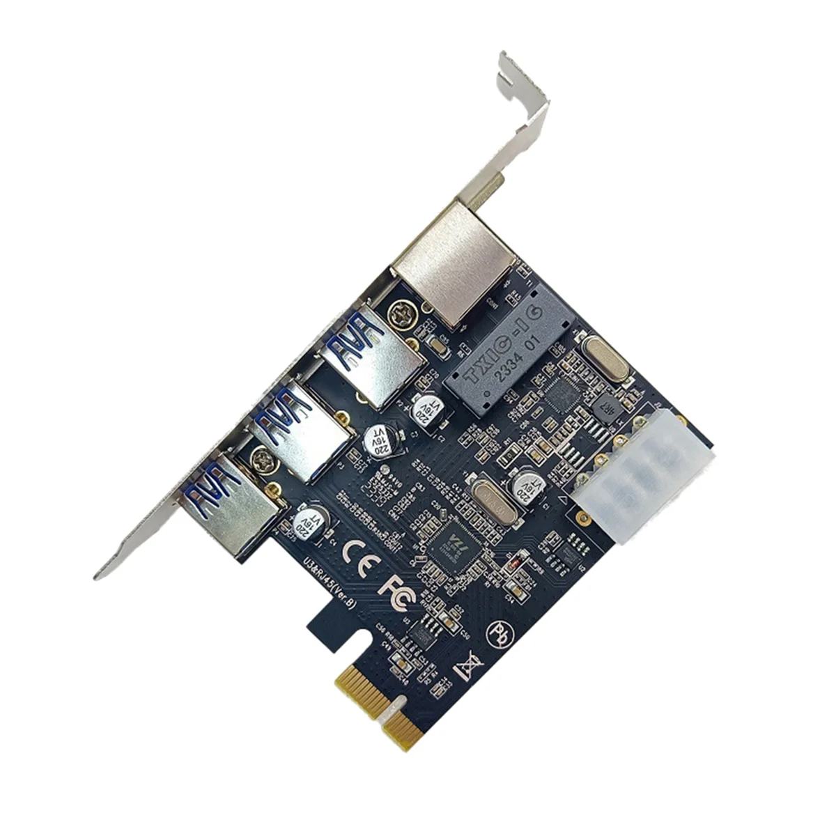 Cartão de Expansão Mainboard do Desktop, PCI-EUSB3.0, Gigabit, LAN, RTL8153B, VLI805, Módulo Mainboard