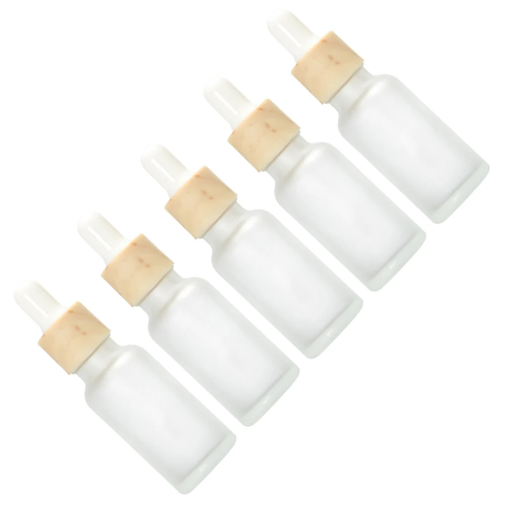 

5Pcs Subpackaging Dropper Bottle Reusable Portable 20Ml Frosted Glass Bottle for Lotion Makeup Water Muscle Relief Fluid Travel