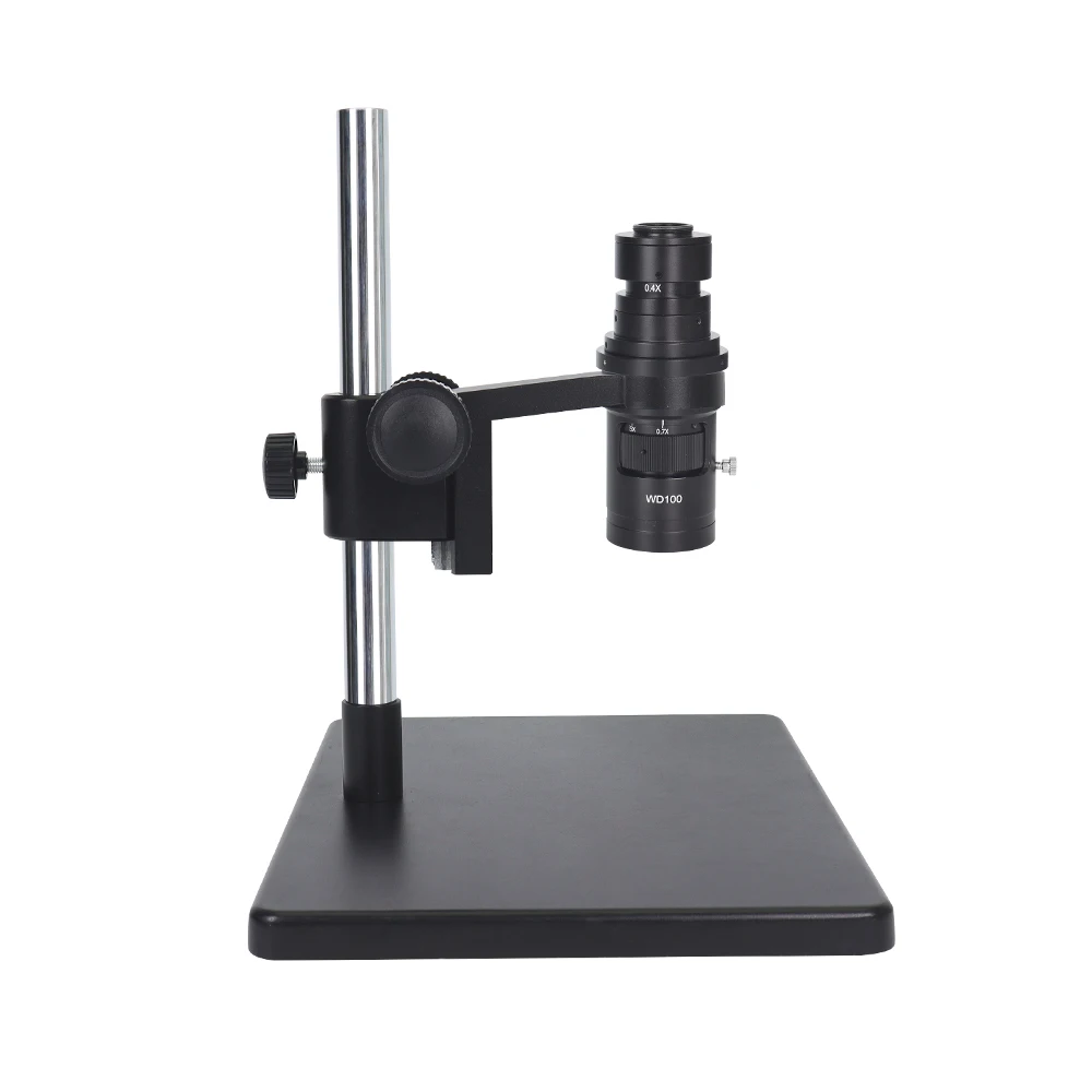 Single Arm Microscope Boom Stand Black 50mm Universal 360 Degree Rotating Holder Bracket for Monocular Microscope LED