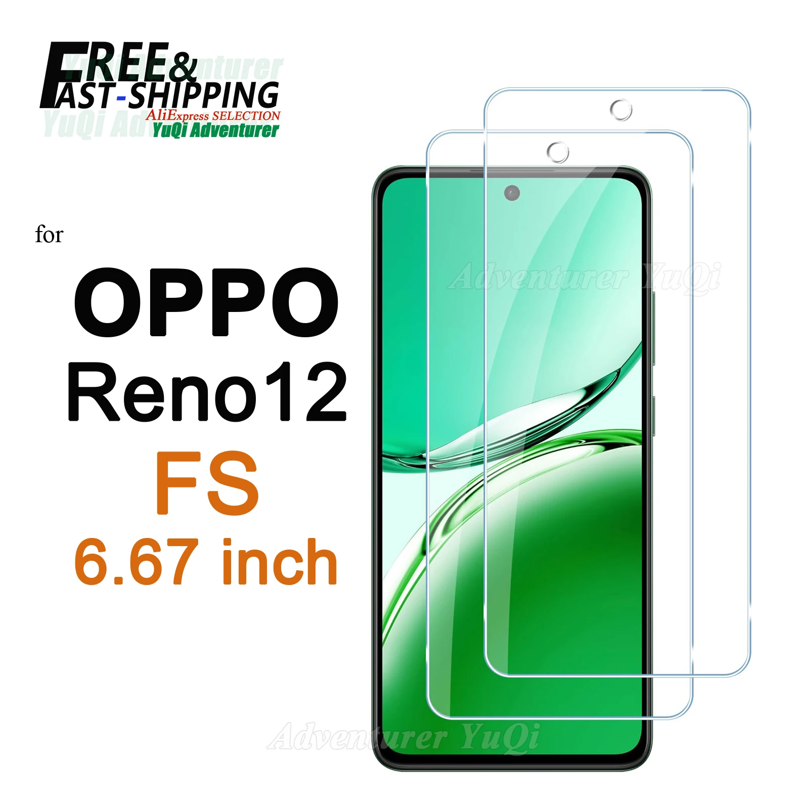 

Screen Protector For OPPO Reno12 FS 5G 6.67 inch Tempered Glass HD Crystal Mica 9H Anti Scratch Case Friendly Clear