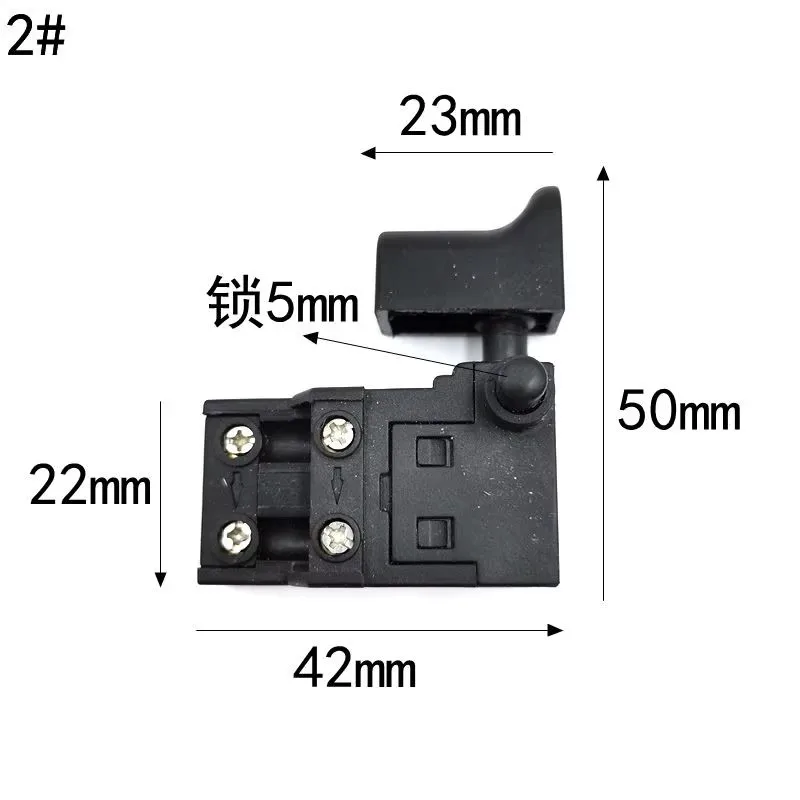 Electric Hammer Drill Tool 250V 6A/10A 5E4 DPST Trigger Switch For 26 Electric Hammer Switch