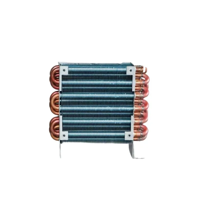 CP4x6x120 miniature mini condenser air-cooled copper tube finned radiator evaporator with 120 single fan