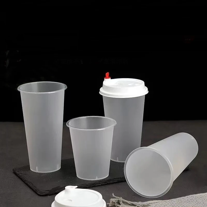 Imagem -05 - Copo de Plástico Transparente Descartável com Tampa da Cúpula Embalagem para Levar Copos de Suco Bebidas Geladas Bubble Tea Coffee Cup Pvc 100 Pcs