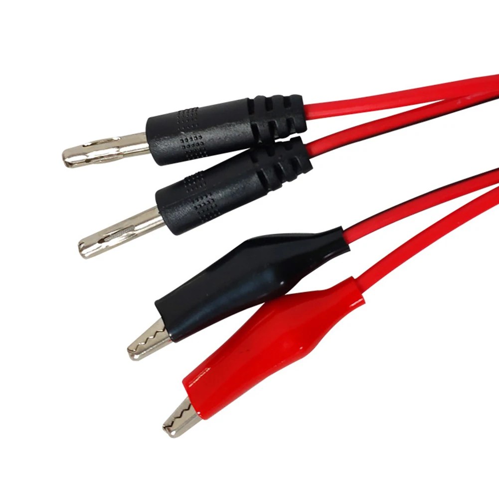 10A Capacity DC Test Cable with Red and Black Wire Pair and Spring-Loaded Clips for Consistent Terminal Contact
