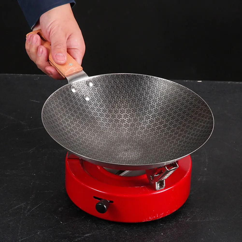 

Outdoor Small Frying Pan Chinese Wok Nonstick Iron Pots for Cooking Camping Kitchen