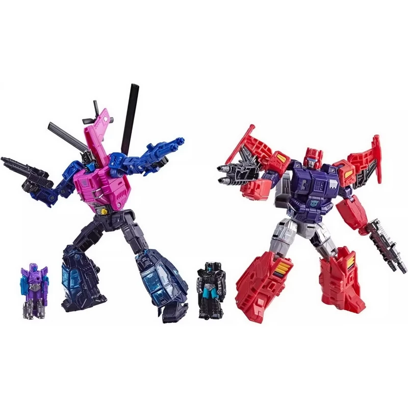 Transformers Age of the Primes Wreck n Doom Collection Topspin VS Spinister 5.5-inch Converting Action Figure 2-Pack Robot Toys