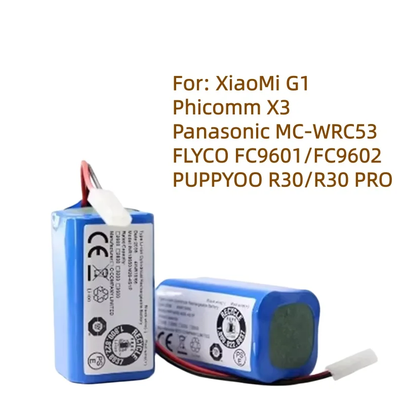 14.4V 4S1P 9800mAh Battery H18650CH For Xiaomi Mijia Essential G1 MJSTG1 SKV4136GL Puppy R30 R35 Robot Vacuum
