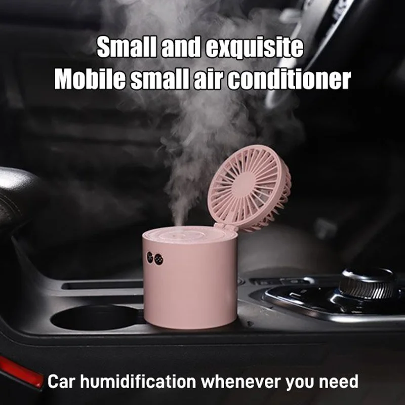 Ventilatore portatile per nebulizzazione a spruzzo d'acqua elettrico USB ricaricabile Desktop Office Mini ventola di raffreddamento ad aria umidificatore per condizionatore d'aria