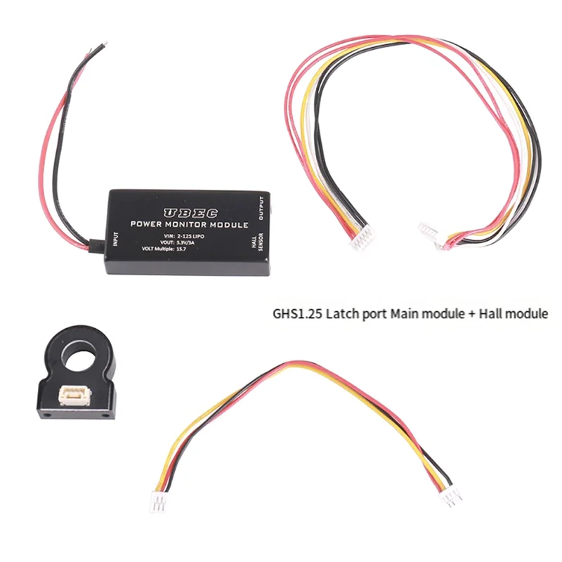 Pour PIXHAWK/Pixraptor/PX4 série Module de moniteur d'alimentation avec capteur Hall 200A haute tension 12S pour Drones GHS1.25 verrouillage Inte