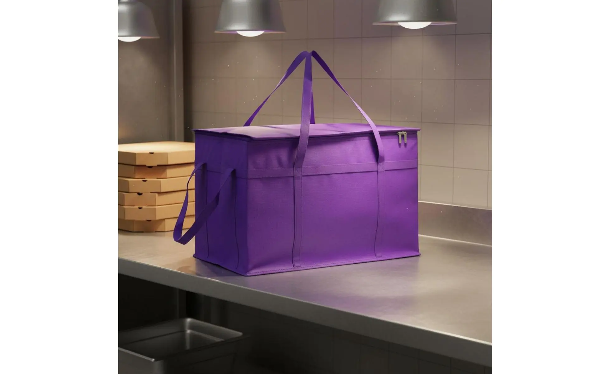 Pie Delivery Bag Warm and Cold Use Insulated Food Delivery Bag Large Thermal Tote Waterproof Thickened Material for Camping