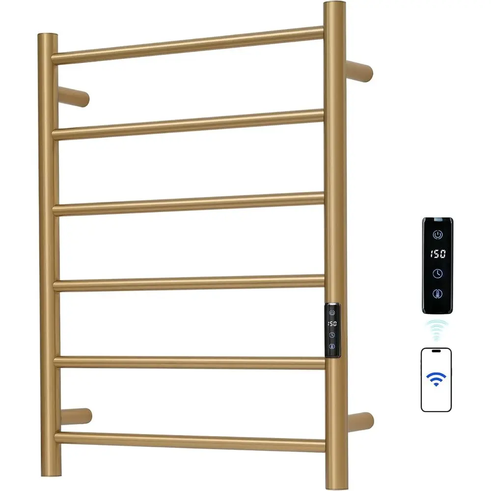 

Электрическая сушилка для полотенец с голосовым управлением или поддержкой Alexa и Home, TUYA, настенный нагревательный полотенцесушитель для ванной комнаты, подключаемый к сети, 26.77x20.47x4.39 дюймов