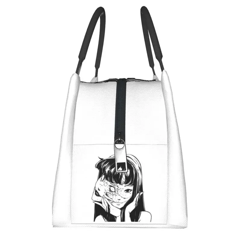 Custom Junji Ito Tomie Lunch Bag Men Women Thermal Cooler Insulated Lunch Box for Picnic Camping Work Travel