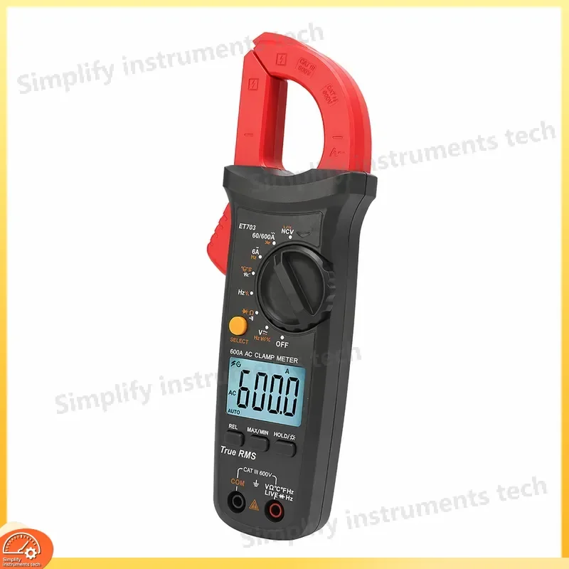 Digital Clamp Meter Mini High Precision AC DC Current Tester Multifunction Electrotechnical Clamp Ammeter for Electricians