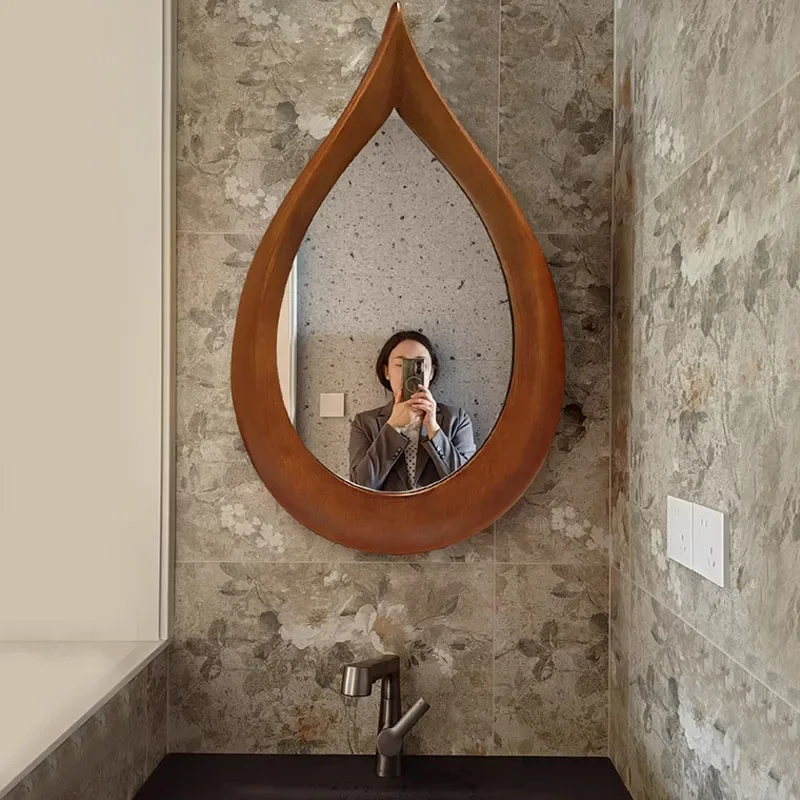 Specchio da bagno francese retrò per bagno, specchio per lavandino domestico, da appendere alla parete