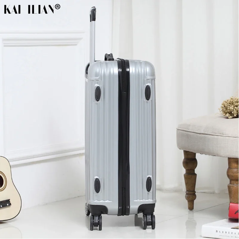 NEW 20/22/24 inch Rolling luggage sipnner wheels Women travel suitcase men popular fashion trolley luggage password box ABS+PC