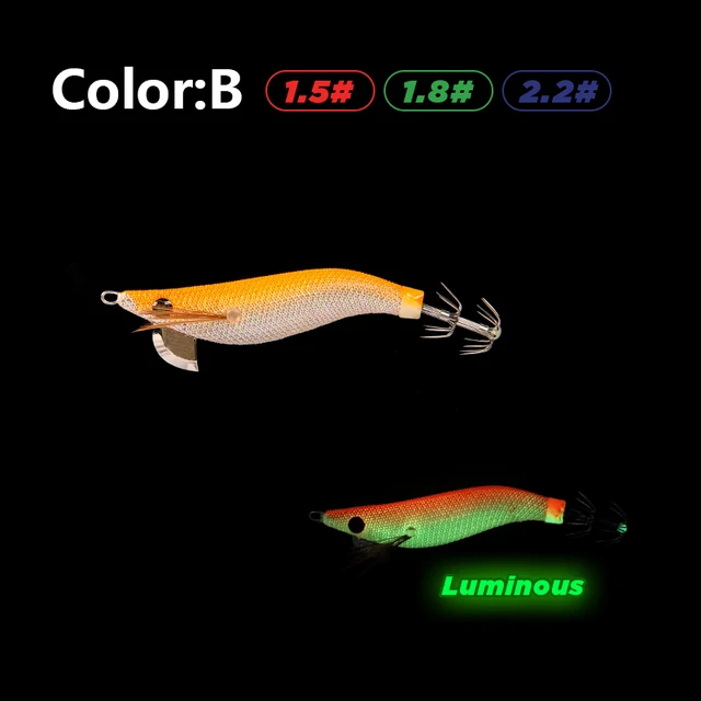 LETOYO mini squid lure 1.5-2.2# Luminous squid jig Artificial bait